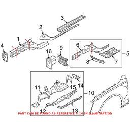 Audi Suspension Strut Mount Bracket - Front Driver Side 8R0803357